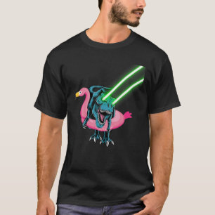 Laseroog Rex in Flamingo Float   Funny Galaxy Rex T-shirt