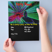 Lasers op DJ party flyer (Hand)