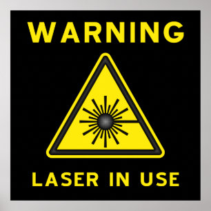Laserwaarschuwingssymbool Poster