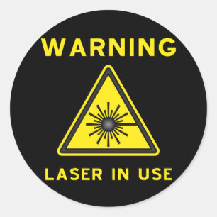 Laserwaarschuwingssymbool Ronde Sticker