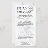 Lash Aftercare Black White Eyelash Shadow Gradiënt Bedankkaart (Voorkant)