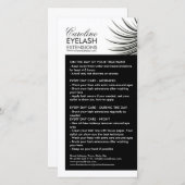 Lash Aftercare Curly Lashes Wit & Zwart Bedankkaart (Voorkant / Achterkant)