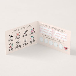 Lash Aftercare Instructions & Appointment Loyalty Visitekaartjes