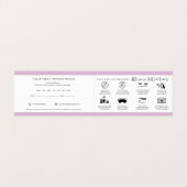 Lash Aftercare Instructions & Appointment Reminder Visitekaartjes (Binnenkant ongevouwen)