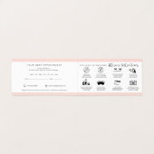 Lash Aftercare Instructions & Appointment Reminder Visitekaartjes (Binnenkant ongevouwen)