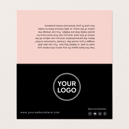 Lash Aftercare Instructions & Appointment Reminder Visitekaartjes (Buitenkant ongevouwen)