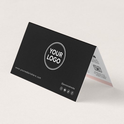 Lash Aftercare Instructions & Appointment Reminder Visitekaartjes (Voorkant)