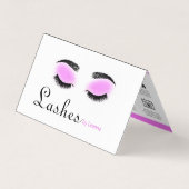 Lash Aftercare Instructions & Appointment Reminder Visitekaartjes (Voorkant)
