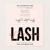 Lash Aftercare Instructions & Appointment Reminder Visitekaartjes (Buitenkant ongevouwen)
