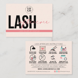 Lash Aftercare Instructions Extensions Care Kaarte Visitekaartje