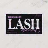 Lash Aftercare Instructions Fuchsia Marged Swirl Visitekaartje (Voorkant)