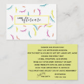 Lash Aftercare Kleur Visitekaartje (Voorkant / Achterkant)