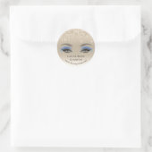 Lash and Brow Shampoo Gold Glitters Business Ronde Sticker (Tas)