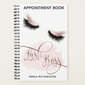 Lash Boss Makeup Eyebrow Eye Lash APPOINTMENT BOOK Planner (Voorkant)