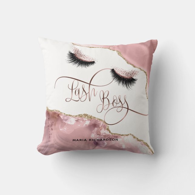 Lash Boss Makeup Eyebrow Eyes Lashes Blush roze Kussen (Voorkant)