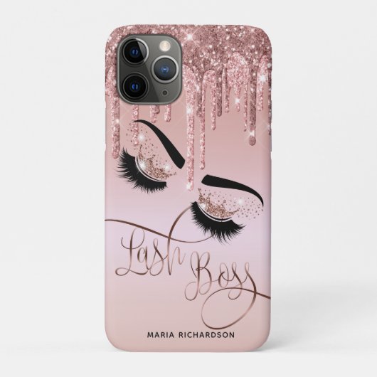 Lash Boss Makeup Eyebrow Eyes Lashes Driving Gold Case-Mate iPhone Case (Achterkant)