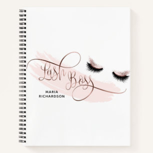 Lash Boss Makeup Eyebrow Eyes Lashes Roos Gold Notitieboek