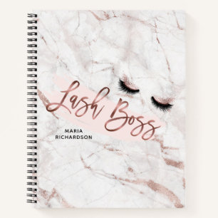 Lash Boss Makeup Eyebrow Eyes Lashes Roos Gold Notitieboek