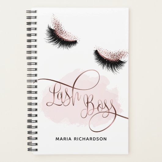 Lash Boss Makeup Eyebrow Eyes Lashes Roos Gold Planner (Voorkant)