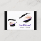 👁️ Lash & Brow Make-up Professioneel Visitekaartj Visitekaartje (Voorkant)