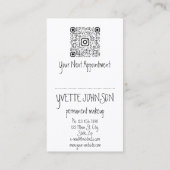 Lash Brow Permanent Makeup Logo QR Code Roos Blue Visitekaartje (Achterkant)