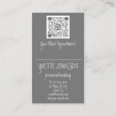 Lash Brow Permanent Makeup Logo QRCode Gold Grey Visitekaartje (Achterkant)