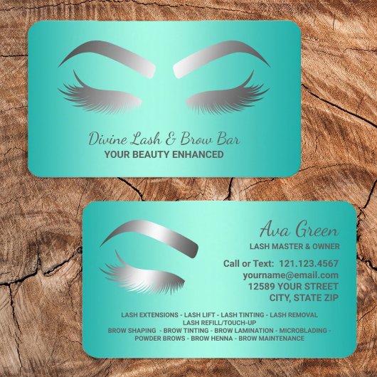 Lash Brow Studio Visitekaartje