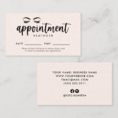 Lash, Brows, Carte de rappel de rendez-vous maquil (Devant / Derrière)