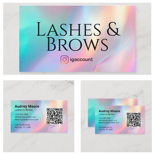 Lash Brows Logo QR-code Visitekaartje