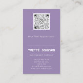 Lash Brows Permanent Makeup Logo QRCode Lip Roze Visitekaartje (Achterkant)