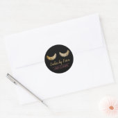 Lash Cleaner Modern Faux Gold Eyelash Extensions Ronde Sticker (Envelop)