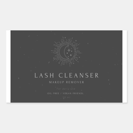 Lash cleanser  rechthoekige sticker (Voorkant)