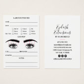 Lash client enregistrement eyelash extensions mode (Devant & derrière)