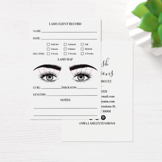 Lash client enregistrement eyelash extensions mode (Bureau)