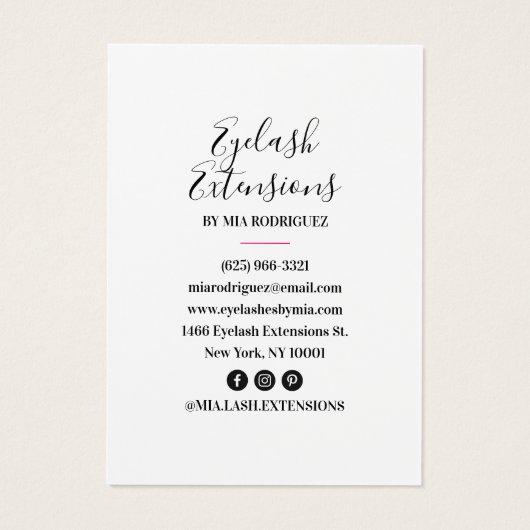 Lash client enregistrement eyelash extensions mode (Dos)