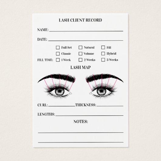 Lash client enregistrement eyelash extensions mode (Devant)