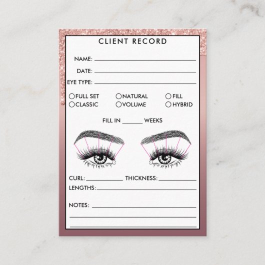Lash Client Record Ajouter un Carte de visite de l (Devant)