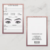 Lash Client Record Ajouter un Carte de visite de l (Devant / Derrière)