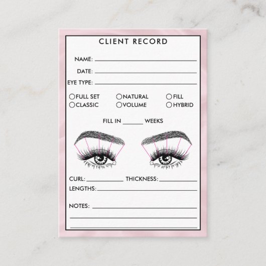 Lash Client Record Ajouter un Carte de visite de l (Devant)