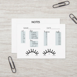 Lash Client Record Kaart Visitekaartje