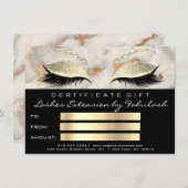 Lash Coral Marble Makeup Black Certificate Gift (Voorkant / Achterkant)