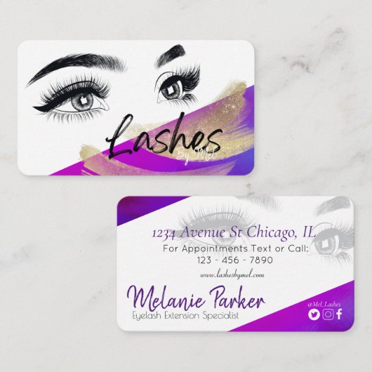 Lash de luxe - Carte de visite (Devant / Derrière)