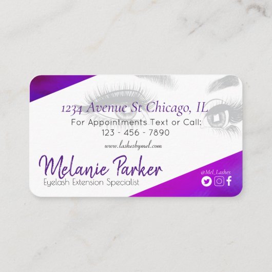 Lash de luxe - Carte de visite (Dos)