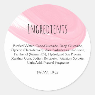 Lash extensie Lashes Pink Lash Bath Ingrediënten Ronde Sticker
