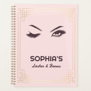 Lash Extension Brows Pink Gold Appointer Planner