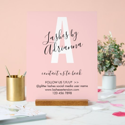 Lash Extension Business Makeup Stylist Acryl Bord (Huwelijk)