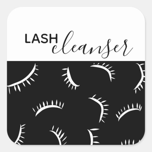 Lash Extension Cleanser label voor aftercare (Voorkant)