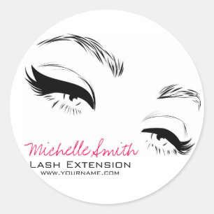 Lash Extension Eyeliner branding Ronde Sticker
