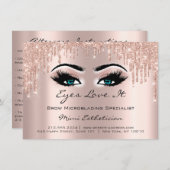 Lash Extension Instructions Blue Eyes Kaart (Voorkant / Achterkant)