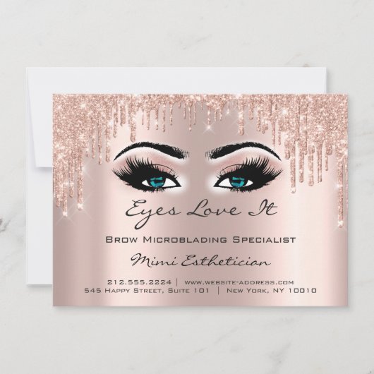 Lash Extension Instructions Blue Eyes Kaart (Voorkant)